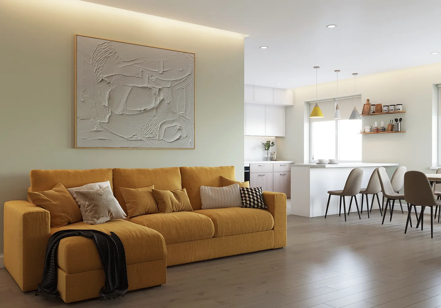 Living Room in Ochre — Living Rooms