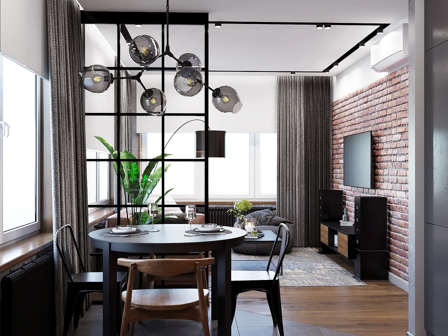 Interior view from the Brick and Steel project — 2