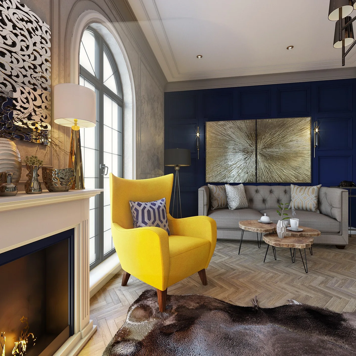 The Blue Salon — Living Rooms