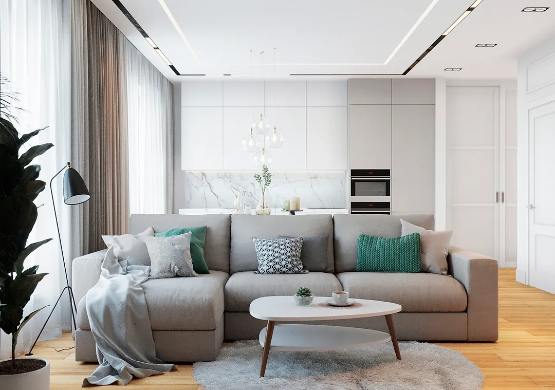 The Light Apartment — Kitchen-Living